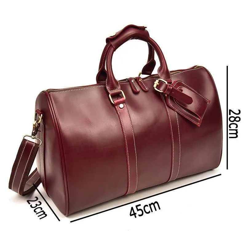 Woosir Crazy Horse Genuine Leather Vintage Duffel Bag
