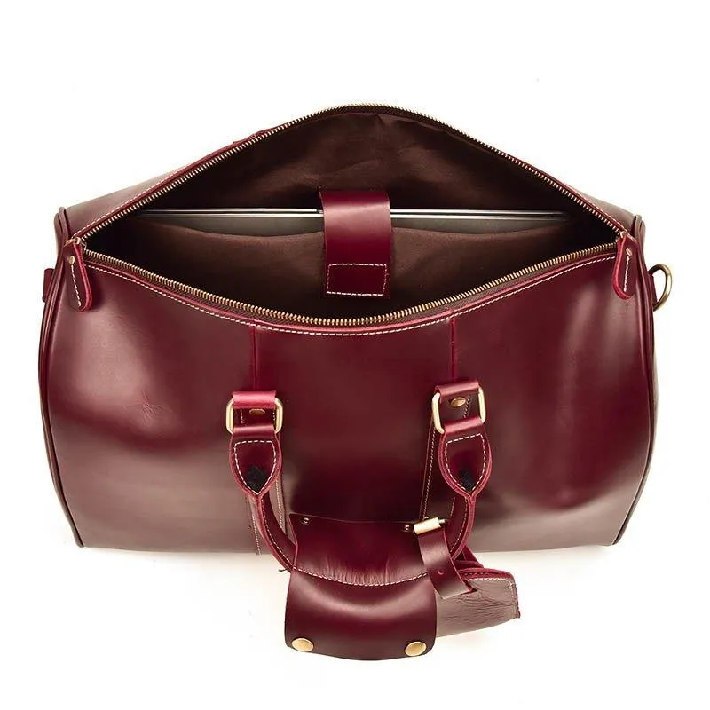 Woosir Crazy Horse Genuine Leather Vintage Duffel Bag