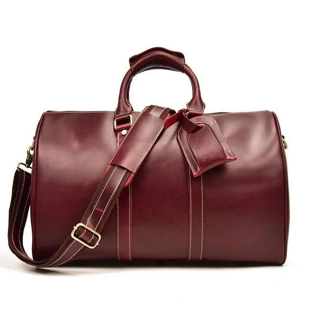 Woosir Crazy Horse Genuine Leather Vintage Duffel Bag